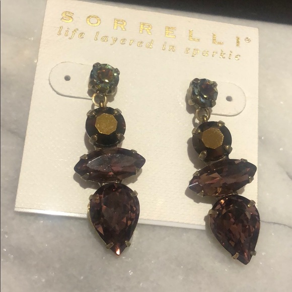 Sorrelli Bronze & Mahogany Fall Crystal Earrings - Picture 6 of 13